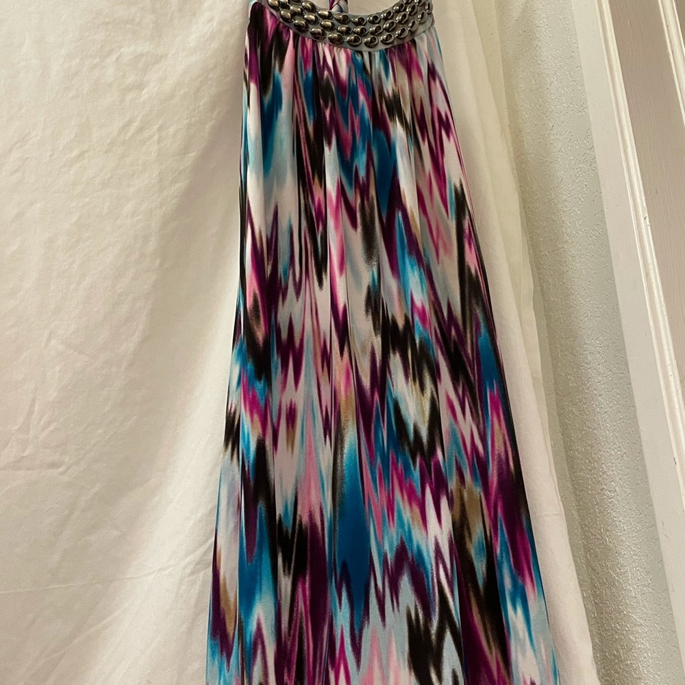 Beaded t top mini dress